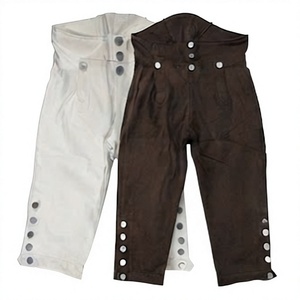 Men's Outdoor Reproduction Uniform Revolutionary White & Brown Custom Logo Color Era Breeches - Product Image 1