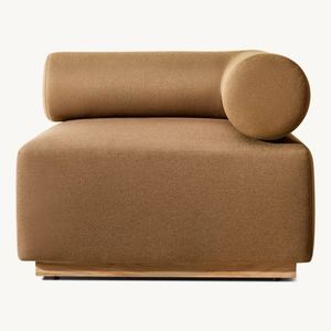 Muebles de Jardín de Diseño de Lujo, Sofá Modular Seccional de Teca sin Brazos, Tapizado de Alta Calidad - Product Image 4