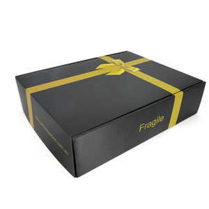 Boîte cadeau personnalisée, boîte d'expédition en carton ondulé imprimée, emballage cadeau de soins personnels de qualité supérieure, coloré, avec impression noire à l'intérieur - Product Image 1