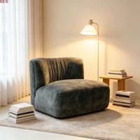 Fauteuil de sol pivotant sans accoudoirs, rembourré, pour salon, hôtel, appartement, mobilier de maison, chaise d'appoint de loisirs