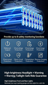 Monopattino Elettrico Pieghevole da 13 Pollici ad Alte Prestazioni per Adulti, Doppio Motore Brushless da 4200W, Batteria al Litio 72V 43Ah - Product Image 5