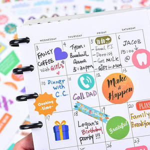 Custom Design Print-on-demand Wholesale 20 Sheets Set Cute <strong>Scrapbook</strong> <strong>Stickers</strong>, Planner <strong>Stickers</strong> Weekly for Calendar,bullet - Product Image 4