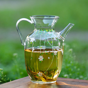 High Borosilicate Glass Teapot 300ml Flower Pattern Heat Resistant For Kung Fu <b>Tea</b> <b>Set</b> - Product Image 2