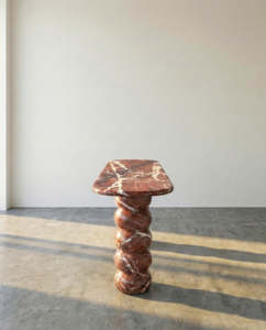 Table <span class=keywords><strong>console</strong></span> en marbre <span class=keywords><strong>exotique</strong></span> Rosso Lepanto, table d'entrée en marbre rouge et violet, table d'entrée haute et étroite pour hôtel et maison - Product Image 3