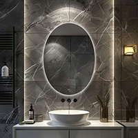 Miroir mural ovale à DEL pour salle de bain Miroir intelligent à DEL pour salle de bain Android avec écran tactile