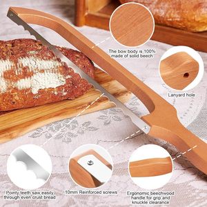 Legend, <span class=keywords><strong>cuchillo</strong></span> de pan de masa fermentada personalizado, <span class=keywords><strong>cuchillo</strong></span> de arco de pan de madera de 16 pulgadas, rebanador de corte con sierra de acero inoxidable Premium para <span class=keywords><strong>Cocina</strong></span> - Product Image 3
