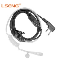 Casque radio bidirectionnel LSENG avec tube acoustique transparent, écouteur, microphone PTT intégré avec ENC, compatible avec Kenwood TK3207 TK2207 Baofeng Radio