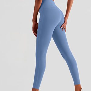 Leggings Deportivos de Mujer, Sensación de Segunda Piel, Sólidos, Hasta la Pantorrilla, Cintura Alta, Control de Abdomen, Levanta Glúteos, Anti-Rollado, Absorción de Sudor, para Fitness - Product Image 1