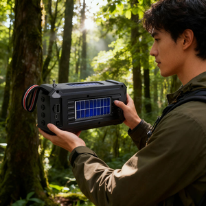 Altavoz Bluetooth Solar ABS con FM/TF/USB, Linterna Inalámbrica Portátil para Exteriores, Batería de 800 mAh, Alcance de 10 m, para Picnic y Senderismo - Product Image 4