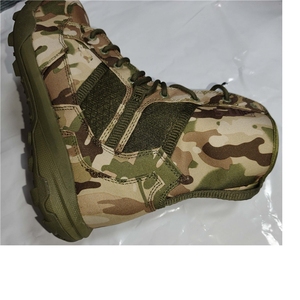 Botas de desierto ultraligeras TSB4 verde bosque, camuflaje verde jungla, cuero negro, color coyote, con cremallera lateral. - Product Image 4