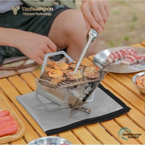 Fiberglass Composite Flame Retardant Fabric Fireproof Mat 120x100cm Grey Outdoor Use - Product Image 3