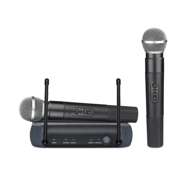 Cheap Price Dual Channel Vocal Set VHF Handheld Wireless Microphone for Teaching Speech Cordless Microphone