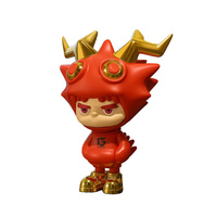 Figurine de dragon rouge, ornement de bureau, modèle de poupée en résine tendance, statue pour collectionneur, souvenir, décoration de la maison, cadeau