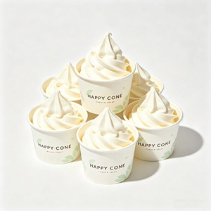 Vasos de Papel Desechables para Helado con Impresión Personalizada, Venta al por Mayor, Recipientes Ecológicos para Postres con Tapa y Cuchara - Product Image 4