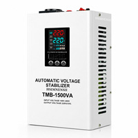 Stabilisateur de tension monophasé mural 1000VA 1500VA 2000VA 3000VA de type relais pour appareils électroménagers, réfrigérateur, chaudière
