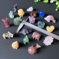 Pierres de Guérison Personnalisées Pierre Précieuse Quartz Cristal Sculpture Améthyste Lépidolite Fluorite Cristal Animaux Mignons