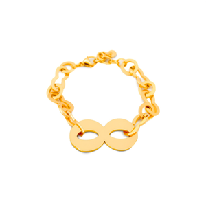 Fashion Charm <b>Bracelet</b> 316L Stainless Steel PVD Gold Plating Sustainable Resistant Link Design - Product Image 2