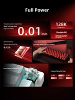 Teclado Xinmeng Beat68 con Interruptores Magnéticos Intercambiables en Caliente, Tri-Modo, Cableado, Inalámbrico 2.4G, Bluetooth, Retroiluminación RGB, Personalizable, para Juegos Electrónicos
