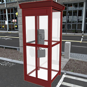 आधुनिक स्टेनलेस स्टील के निर्माण के लिए लंदन टेलीफोन बूथ प्रीफैब हाउस सजावटी उद्देश्यों - Product Image 3
