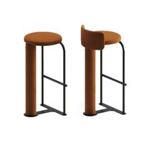 Tabouret de bar minimaliste moderne, tabouret haut rond pour café/boutique de thé au lait