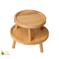 Tempat Pot Bunga Klasik Modern dari Bambu, Alas Tanaman Sukulen, Dudukan Pajangan, Bangku Dekorasi Rumah, Taman, dan Teras