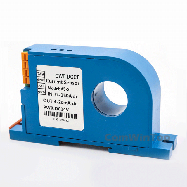 DC 0-200A Input 4-20mA/RS485 output Din type Current Transmitter closed loop Perforated DC ampere signal transducer current