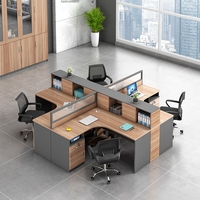 Mobilier de bureau moderne Table d'ordinateur de bureau en forme de L armoire modulaire cloison de bureau personnel employé écran poste de travail