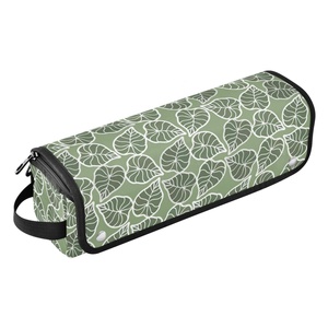Bolsa Organizadora 2 en 1 para Plancha y Rizador de Pelo, Portátil, de Nailon, con Diseño Hawaiano Kalo, para Herramientas de Peluquería y Cosméticos, con Tapete Resistente al Calor - Product Image 1