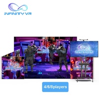 Parc à thème VR 4 joueurs Réalité virtuelle FPS Jeu de tir VR Machine multijoueur 9D Zombie Space Walk avec casque Vive