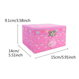 Nouvelle boîte à musique rotative en papier Yiyu, design personnalisé, ballerine fraise, écologique, à manivelle, couleurs et logo personnalisables - Product Image 6