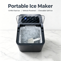 Máquina de Hielo Portátil para Exteriores 2026 New World Debut con Batería Integrada, Hielo Rápido y Recarga Automática para Camping, Fiestas y Uso en Autocaravanas