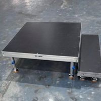 Scène d'événement personnalisable à assembler, plateforme de scène en treillis d'aluminium réglable à charge lourde