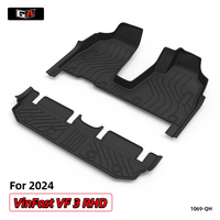 Tapis de sol de voiture en TPE pour accessoires intérieurs GA, pour VinFast VF3 RHD 2024, tapis 3D, vente chaude