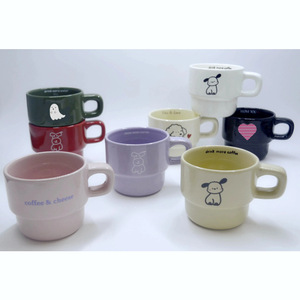 Taza de café de cerámica apilada creativa personalizable, diseño novedoso, suministros promocionales para <span class=keywords><strong>fiestas</strong></span> para beber en casa personalizados - Product Image 4