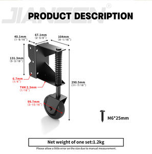 Balançoire réglable en stock local américain, roulettes à <span class=keywords><strong>ressort</strong></span> robustes <span class=keywords><strong>pour</strong></span> <span class=keywords><strong>portail</strong></span> coulissant en acier inoxydable <span class=keywords><strong>pour</strong></span> portails (gauche) - Product Image 5