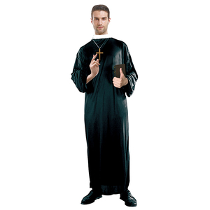 Costume da <span class=keywords><strong>suora</strong></span> per adulti <span class=keywords><strong>vestito</strong></span> da <span class=keywords><strong>suora</strong></span> prete nero pastori Costume da festa Cosplay di Halloween - Product Image 3