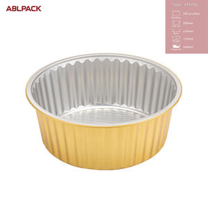 Abl 5000ml Vente en gros Boîte à lunch en aluminium Plateau de cuisson en aluminium Table à vapeur <span class=keywords><strong>jetable</strong></span> Moule en aluminium Récipient rond en étain avec couvercle - Product Image 4