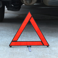Triangle d'avertissement de panne d'urgence de voiture rouge réfléchissant de danger de sécurité trépied de voiture plié panneau d'arrêt réflecteur réfléchissant