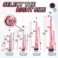 YOCY Long 92cm Plug Anal avec Caméra Endoscopique HD 3MP, Tentacules d'Octopus, Pénis Espion, Godemiché Vaginal, Jouets Sexuels pour Femmes et Hommes, Vente au Détail