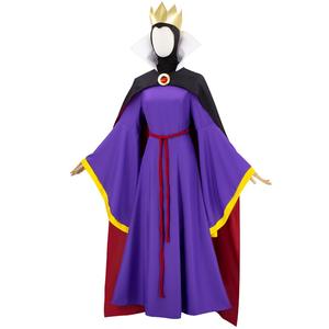 Costume da Regina Malvagia per Halloween da Donna Adulta, Abito Cosplay da Madre继母, Vestito da Fiaba con Mantello, Set Completo con Trucco - Product Image 3