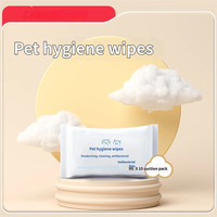Lingettes nettoyantes jetables de haute qualité pour animaux de compagnie, 10 pièces, pour chiens et chats, élimination des taches des yeux, des oreilles et du corps, désodorisantes, sans rinçage, pour la salle de bain et le toilettage