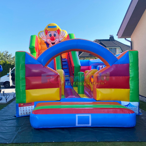 Tobogán inflable de payaso de doble cara, castillo inflable de payaso para fiestas y eventos al aire libre. - Product Image 2