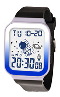 Jam Tangan Digital Anak LASIKA WF177 Astronaut Bentuk Kotak Tahan Air 3BAR Lampu LED Alarm Stopwatch TPU Sport