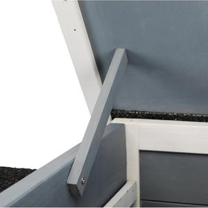 Kediler tavşanlar Bunnies kobay ve gri açık barınak köpek kulübesi için Modern hava ahşap Pet House - Product Image 5