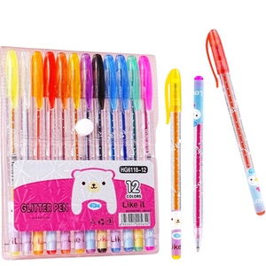 Ensemble de marqueurs gel pailletés 60 couleurs 1,0 mm imprimés UV |   Carnet de coloriage non effaçable en plastique de 14,8 cm, papeterie mignonne pour l'écriture - Product Image 1