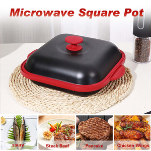 Microwave Oven Cooking <strong>Grill</strong> <strong>Pan</strong> Baking Tray Preseasoned Coating Silicone Nonstick <strong>Frying</strong> <strong>Pan</strong> Cookware Set Non Stick <strong>Grill</strong> <strong>Pan</strong> - Product Image 2