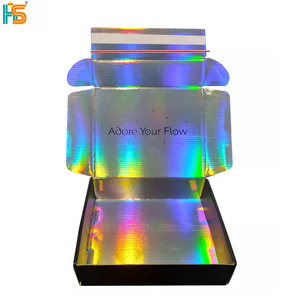 Skincare Shopping Cardboard Paper Packaging <strong>Box</strong> Designed Beauty Eyelash Custom Pink Holographic Mailer <strong>Box</strong> - Product Image 3