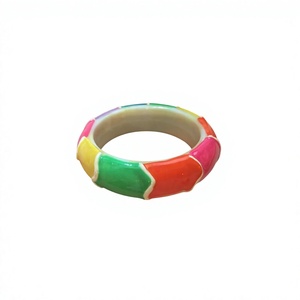Pulseras de Resina Acrílica Clásicas, Bonitas Pulseras con Diseño de Mármol Marrón y Blanco, Joyería de Moda Unisex para Bodas - Product Image 5