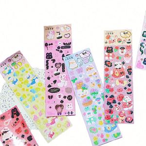 Pegatinas holográficas especiales con diseño lindo, etiquetas con forma bonita de película láser, calcomanías de ídolos Kpop, pegatinas autoadhesivas pre-cortadas para tarjetas Goo - Product Image 1