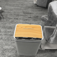 Poubelle rectangulaire en acier inoxydable avec capteur, 30 L (8 gallons), avec couvercle, pour la maison, la cuisine, le bureau – Meilleure vente en Europe